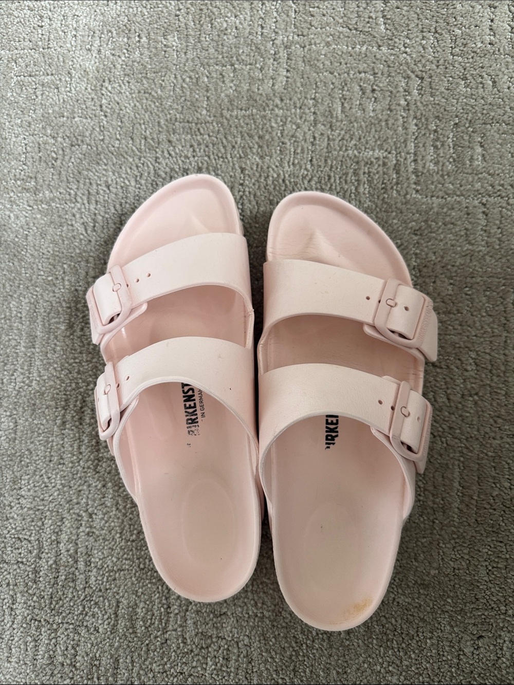 Birkenstocks Pink Double Strap Slide Sandals